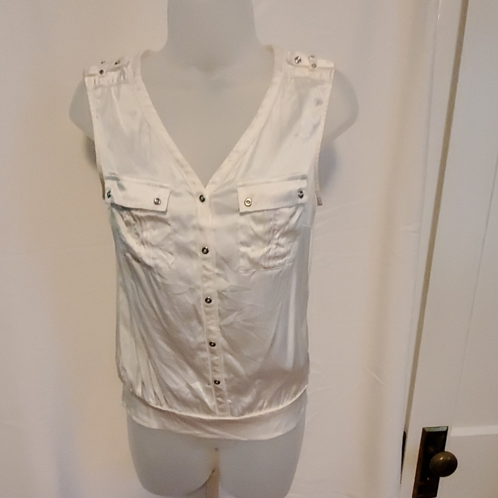 White silk blouse